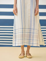 Inara Modern Check Linen Dress
- Ivory