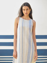 Inara Modern Check Linen Dress
- Ivory