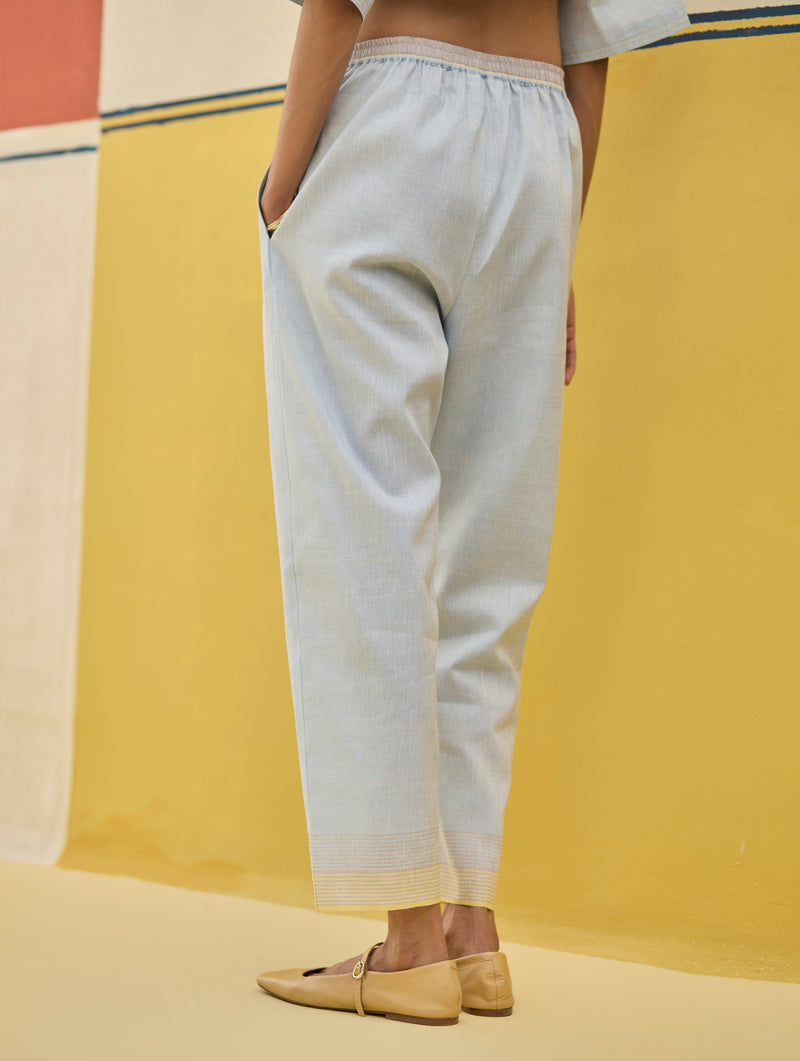 Reya Classic Border Pant - Sky