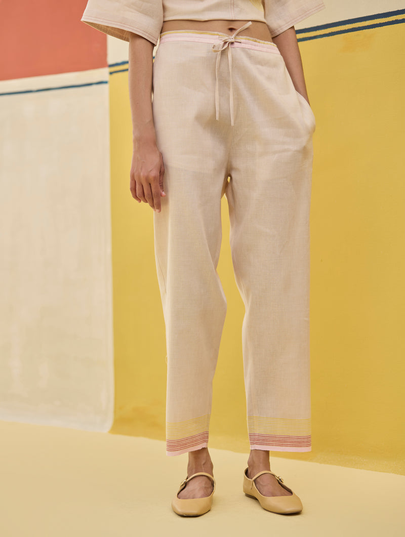 Reya Classic Border Pant - Sand