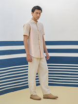 Niko Border Linen Shirt
- Sand