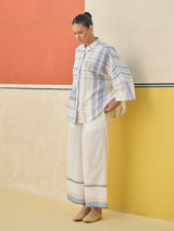 Cara Check Linen Shirt
- Ivory