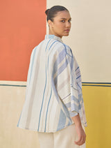 Cara Check Linen Shirt
- Ivory