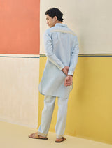 Arin Border Linen Kurta Set
- Sky