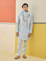 Arin Border Linen Kurta Set
- Sky