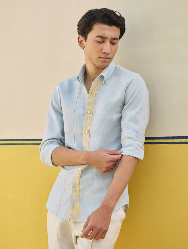 Light blue Linen Shirt for Men