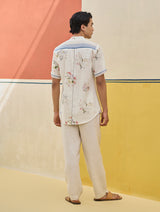 Fola Watercolour Floral Shirt - Ivory