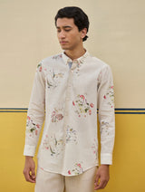 Ovi Watercolour Floral Shirt - Ivory