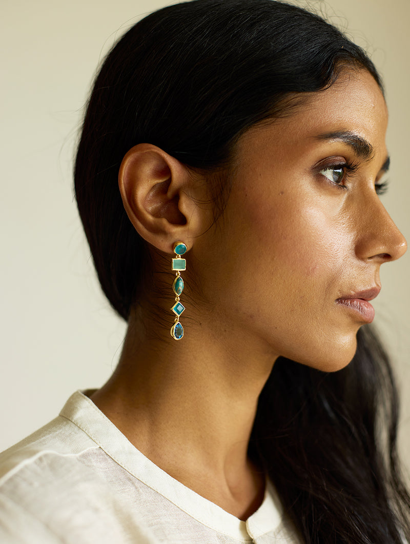 Amira Earrings - Sea