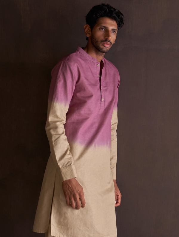 Kash Ombre Kurta - Berry