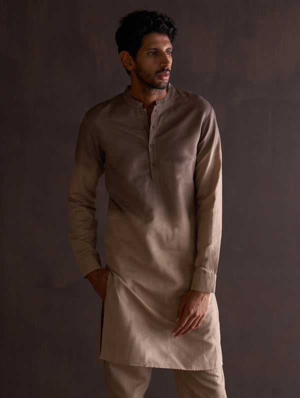 Kash Ombre Kurta Set - River Sand