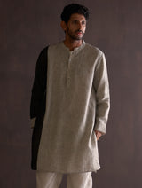 Minsu Color-Blocked Kurta - Grey