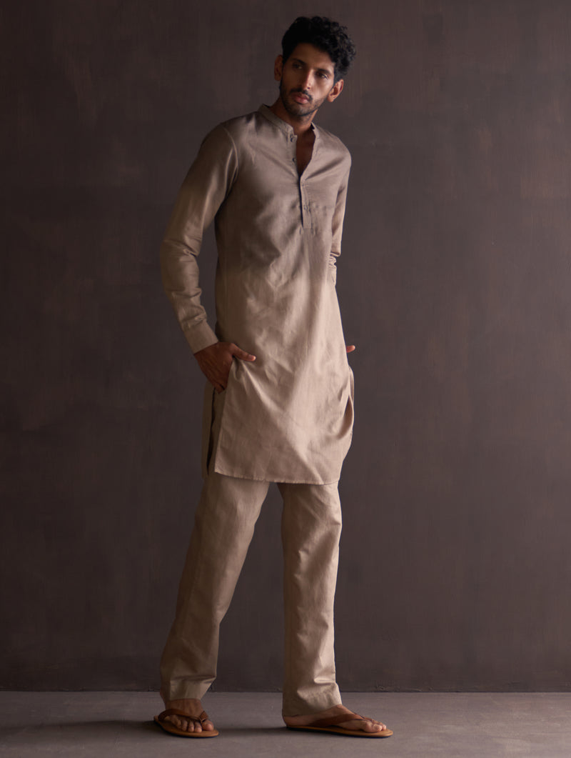 Kash Ombre Kurta Set - River Sand