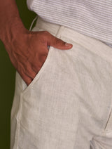 Neo Classic Linen Pant - Off-White