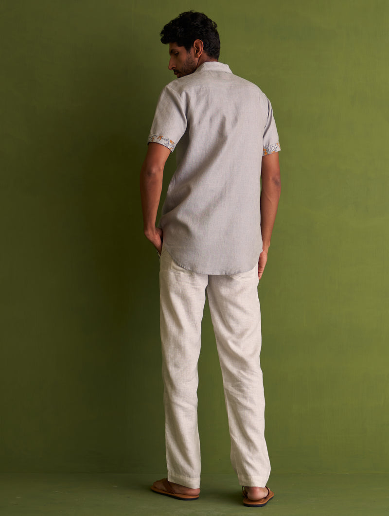 Neo Classic Linen Pant - Off-White