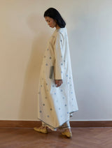 Sakina Jamdani Wool Kurta Set - Ivory