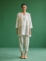 Ennya Hand-Embroidered Kurta Set - Ivory