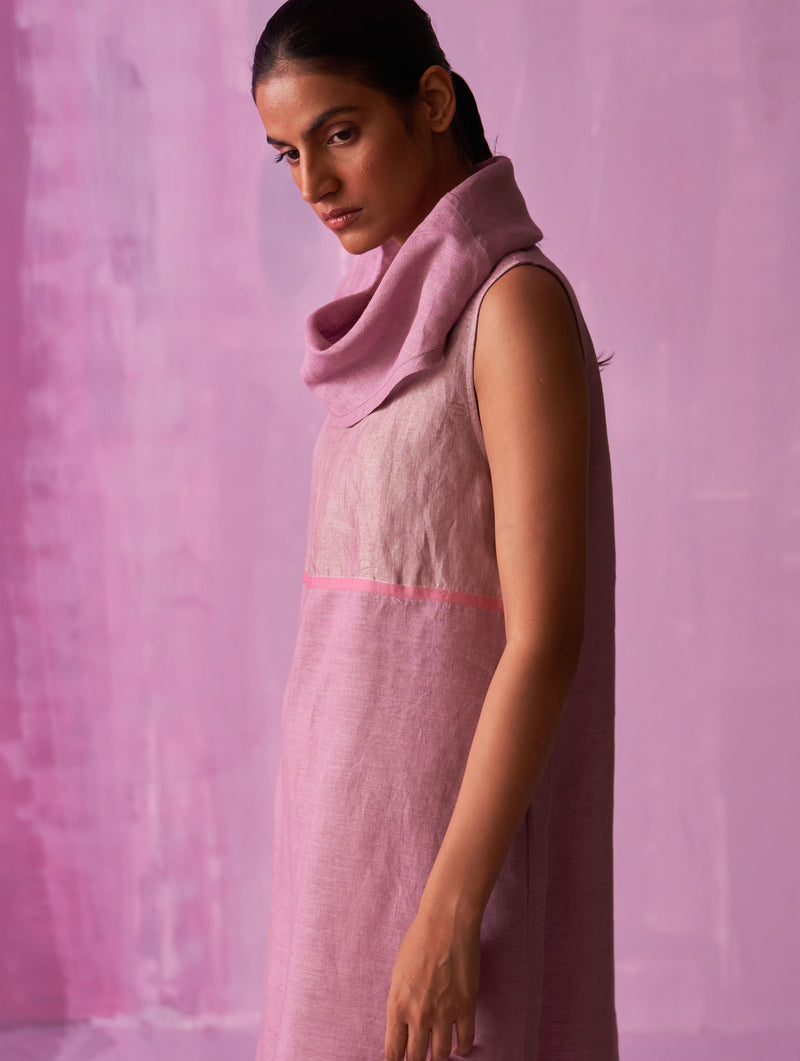 Shira Cowl Neck Dress - Lavender