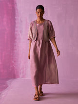 Kiri Linen Dress with Jacket - Lavender