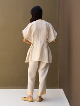 Kia Stripe Linen Co-ord Set - Natural