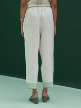 Inawi Border Linen Pant - Ivory