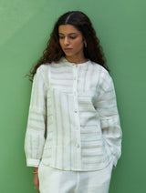 Miyu Striped Linen Co-ord Set - Mint