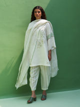 Insha Hand-Embroidered Kurta Set - Ivory