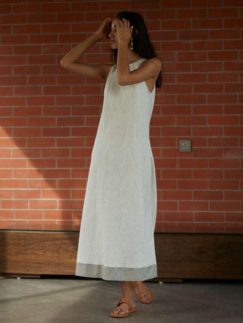 Niza Linen Dress - Off White