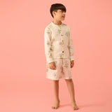 Ivan Floral Linen Co-Ord Set - Ivory