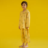 Sahar Floral Kurta Set - Mustard