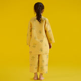 Sahar Floral Kurta - Mustard