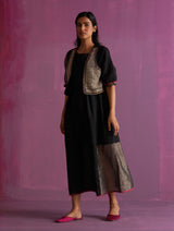 Kiri Linen Dress with Jacket - Black