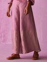 Shirin Asymmetrical Linen Co-ord Set - Lavender