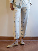 Shiya Jamdani Wool Pants - Ivory