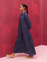 Shiri Linen Dress - Navy