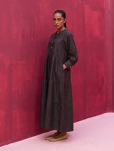 Shiri Linen Dress - Charcoal