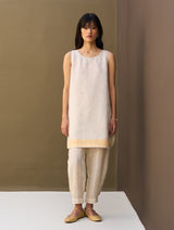 Nu Border Linen Kurta - Natural