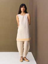 Nu Border Linen Kurta - Natural