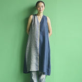 Ayana Metallic Linen Co-ord Set - Navy