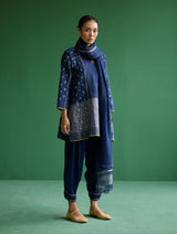 Ennya Hand-Embroidered Kurta Set - Navy