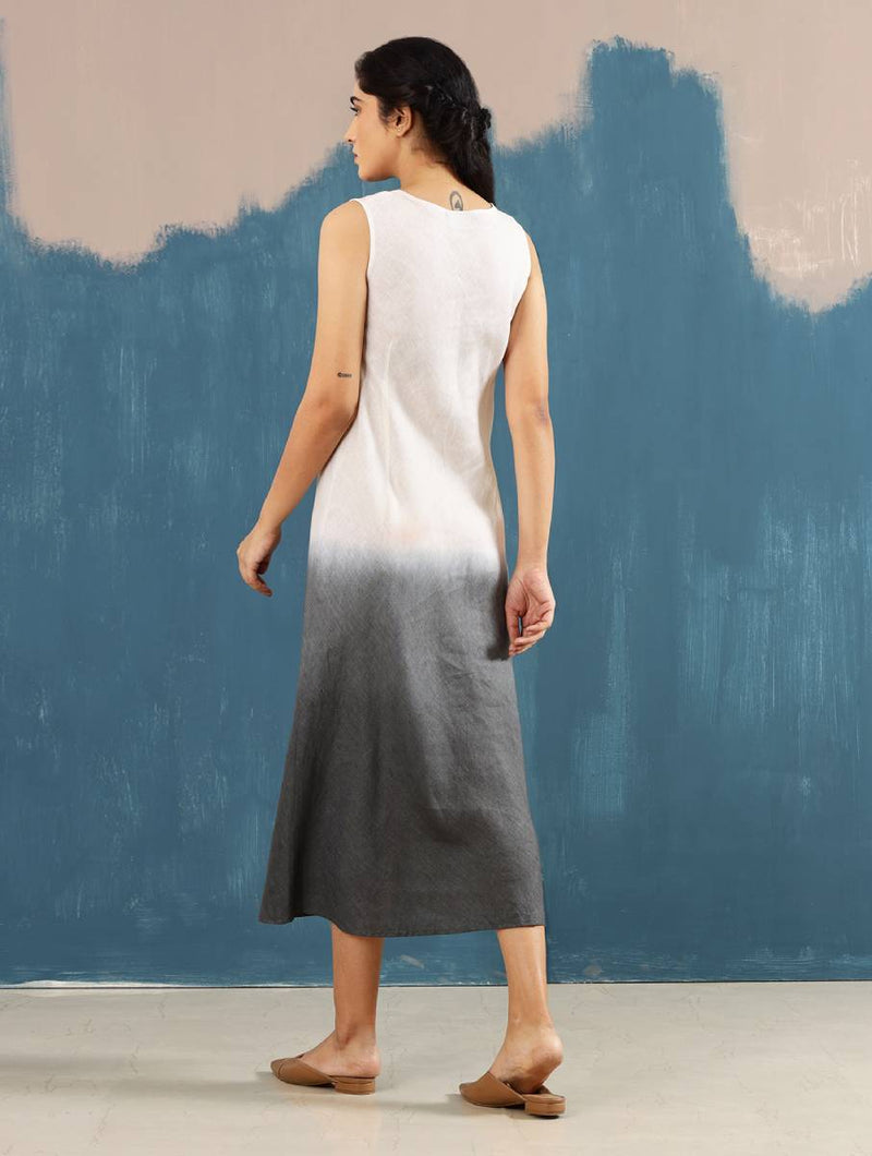 Kiya Ombre Hand-Dyed Linen Dress and Jacket