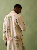 Wara Botanical Linen Jacket - Ivory