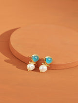 Resa Stud Earrings - Sea