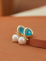 Resa Stud Earrings - Sea