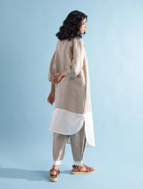 Kaori Color-Blocked Kurta - Dawn