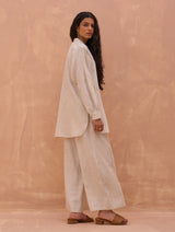 Enzo Linen Co-ord Set - Off White