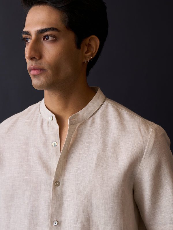 Taro Linen Shirt - Off White