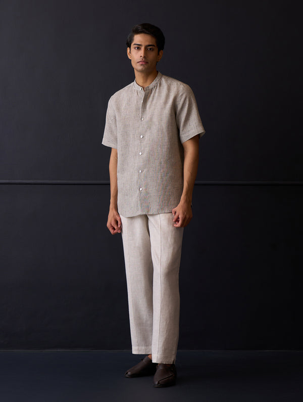 Taro Linen Shirt - Grey