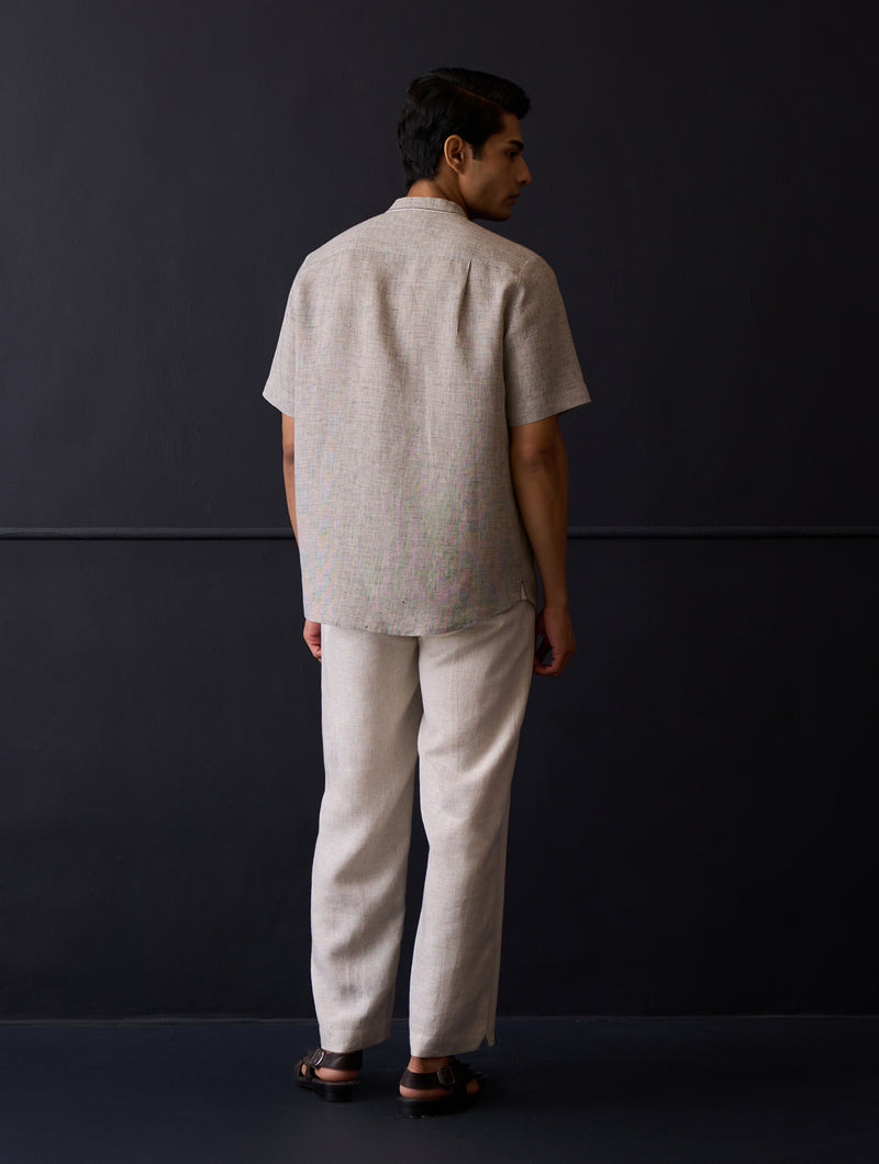 Taro Linen Shirt - Grey