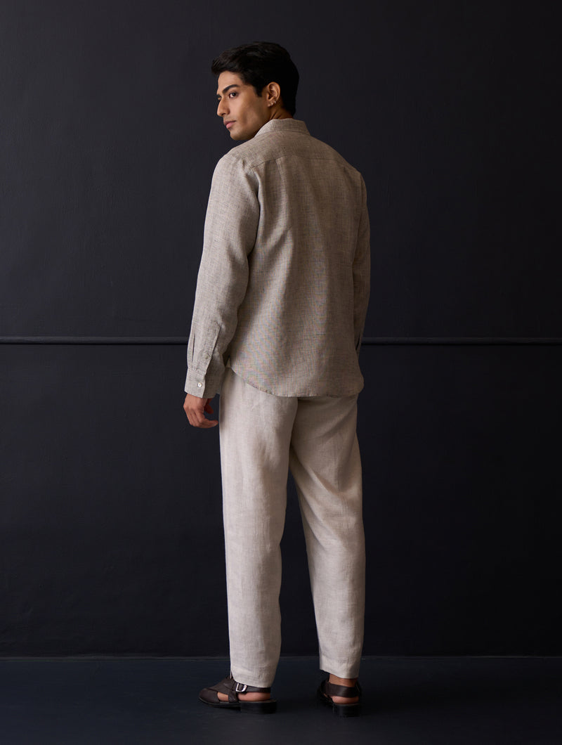 Koji Linen Shirt - Grey